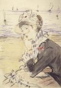 Edouard Manet Jeune fille devant la mer (mk40) Sweden oil painting artist